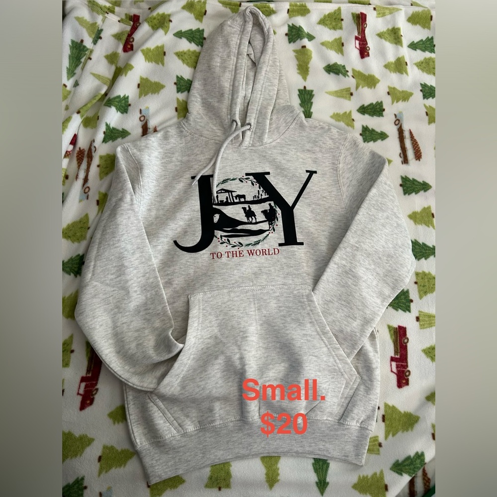Gray Hoodie with Joy Graphic